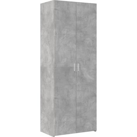 Aparador buffet cómoda mueble mueble de almacenamiento organizador cocina salón salón alto 70 x 42,5 x 185 cm madera contrachapada gris 020034718