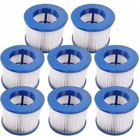 Lot de 8 Cartouches Filtre Spa Infinite a Visser,Filtre Spa A Visser,Filtre 75 x 100 mm,Filtre Spa pour Lumix Vissable,Cartouche filtrante pour Clever Spa,Filtre pour Spa FL31220(8pcs) (1/4)