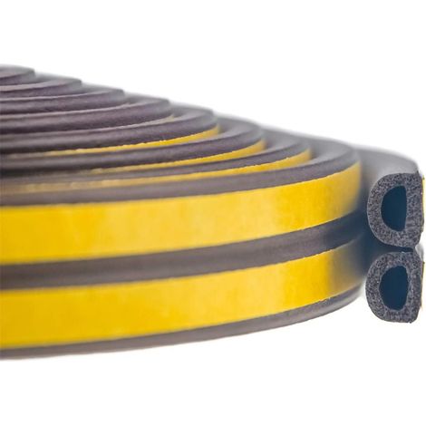 Self-adhesive foam seal 9 mm x 6 mm x 6 m for door and window insulation