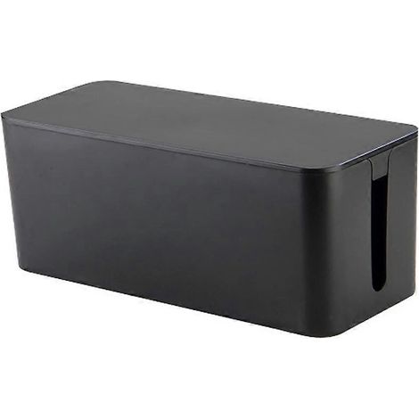 Boîte de rangement pratique pour câbles, idéale pour la maison, les résidences étudiantes et le bureau. Protection des câbles, anti-torsion, rangement Bo M Svart Noir. (1/5)
