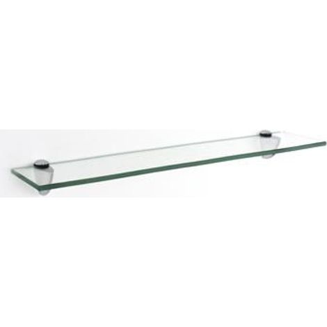 Glass Shelf Kit - Clear Glass - 6 x 600 x 145 mm - Chrome