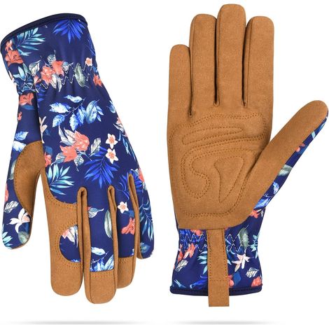 Filiyano-Gants de jardinage pour femmes, gants de jardinage en cuir pour femmes, sans épines, résistants aux piqûres, pour creuser, planter, tailler (1/5)