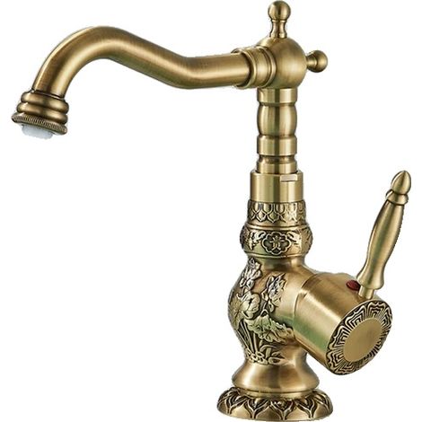 Rubinetto da cucina, da appoggio, monocomando, stile antico, modello C Court. (1/2)