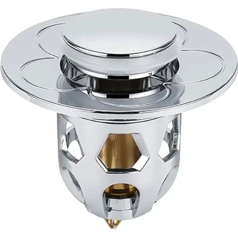 Tappo lavandino clic clac per fori da 34 a 40 mm con 2 guarnizioni (1/5)