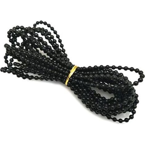 Chaînette à billes pour stores enrouleurs, chaînette pour stores verticaux, accessoires pour stores verticaux, chaînette de rechange, accessoires de réparation pour stores enrouleurs (noir) (1/5)