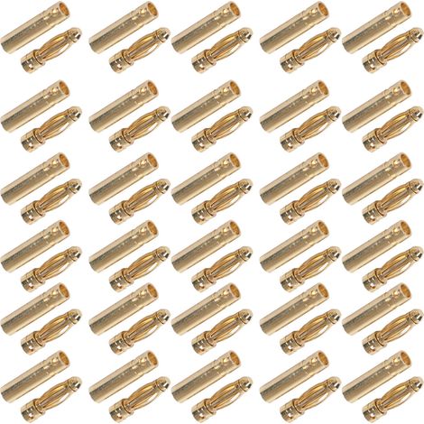 30 Paar vergoldete Batteriestecker für RC-Lithiumbatterien, Geräte und Elektromotoren (1/5)