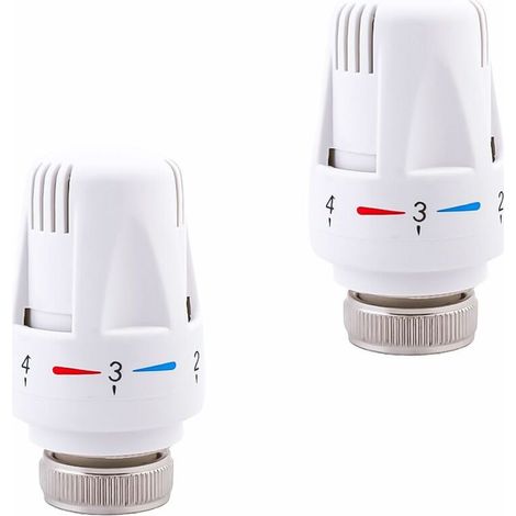 Vanne thermostatique pour radiateur – 2 unités M30 × 1,5 mm, position zéro, réglage précis, compatible tous systèmes chauffage (1/5)