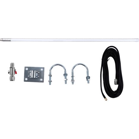 Antenne extérieure en fibre de verre, montage mural fixe, omnidirectionnelle, kit parafoudre LoRa, étanche (1/5)