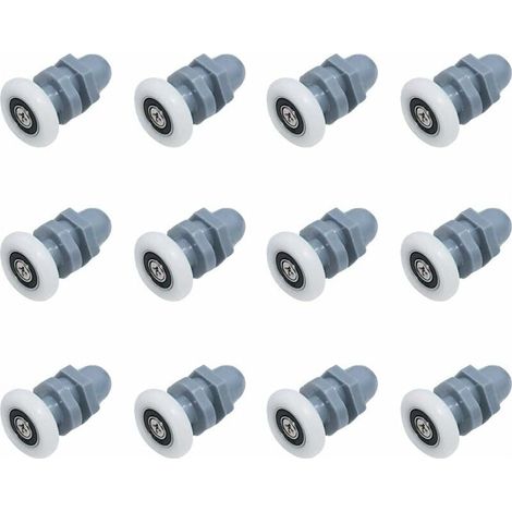 12 Pièces Roulette Porte De Douche Douche Roulettes Galets De Porte Porte Coulissante Porte A Roulette Rouleaux Inférieur Porte De Douche Roue Rouleau Roulette Roue Douche 20Mm Roulett (1/5)