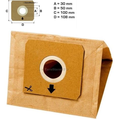 SACCHETTI ASPIRAPOLVERE TDA SERIE ASP -14 S-0 2 IN CARTAC -- PZ 8 DL 10 (1/2)