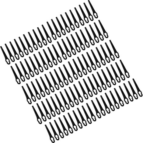 100 Lames de Coupe en Plastique pour Débroussailleuse, Accessoires de Remplacement, Outils de Jardinage Manuels, Noir (1/5)