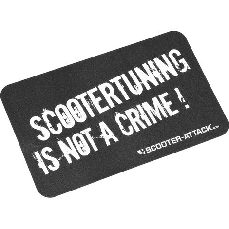 Autocollant « Le tuning scooter n'est pas un crime », 115 x 66 mm, noir
