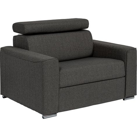 Poltrona letto express in Tessuto Grigio Posto letto 70 cm Materasso 14 cm - VIZIR