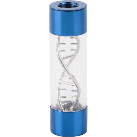 Compteur de débit d'eau en métal spiralé G1/4 pour refroidissement liquide PC (couleur bleue)