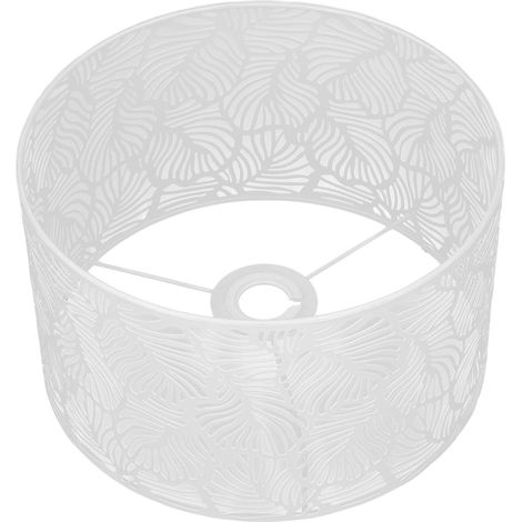 Abat-jour blanc de style moderne et épuré, compatible avec les ampoules E14 et E27. (1/5)