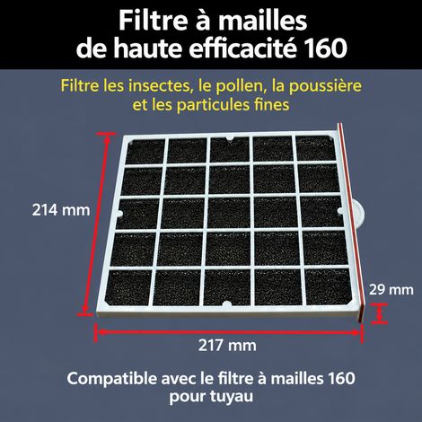 Filtre primaire 160 anti-grosses particules de sable et poussière VMC air neuf 40 × 40 × 20 cm 2 kg – Livraison gratuite (1/5)