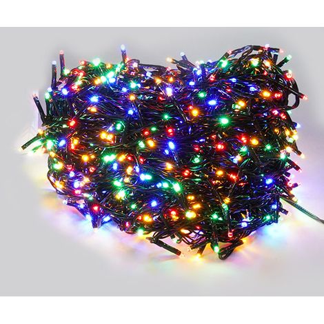 Luci di Natale Filo 900 LED 3m Multicolor Cavo Verde (1/2)