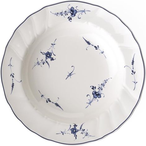 10-2341-2700 Vieux Luxembourg Assiette Creuse Porcelaine Bleu 25 x 25 x 9,1 cm (1/4)