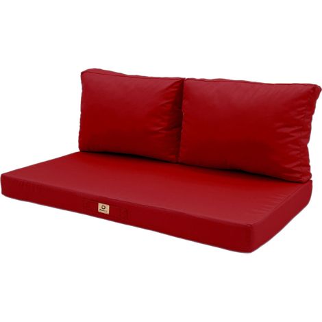 Coussins pour salon de jardin déhoussable 100x50cm Rouge