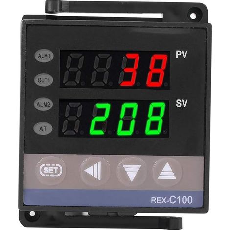 REX-C100 (M) Regolatore di temperatura digitale PID, termostato a termocoppia, da 0 a 400 °C, uscita a relè tipo K (1/5)
