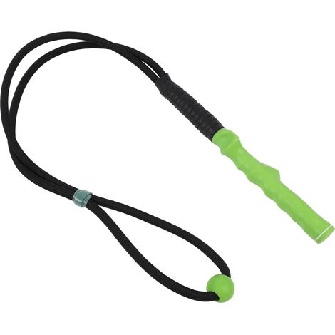 Entraîneur de swing avec balle en caoutchouc nylon antidérapant réglable, aide à l'entraînement de la vitesse de swing, bâton d'échauffement pour le renforcement des bras, vert (1/5)