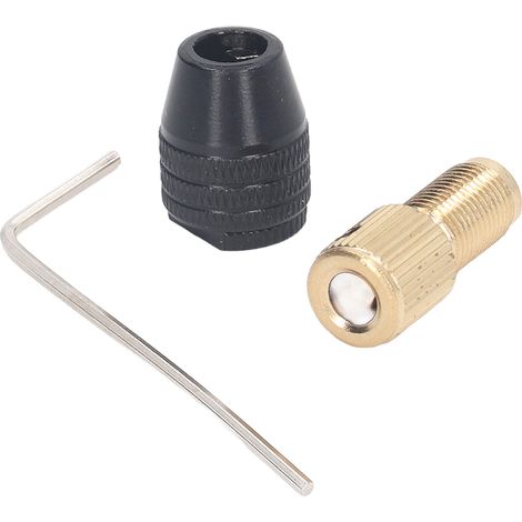 Mandrin de perceuse à 3 mors, outil rotatif, pince autoserrante, guide de coupe droit, rallonge, clé hexagonale, trou de 5 mm