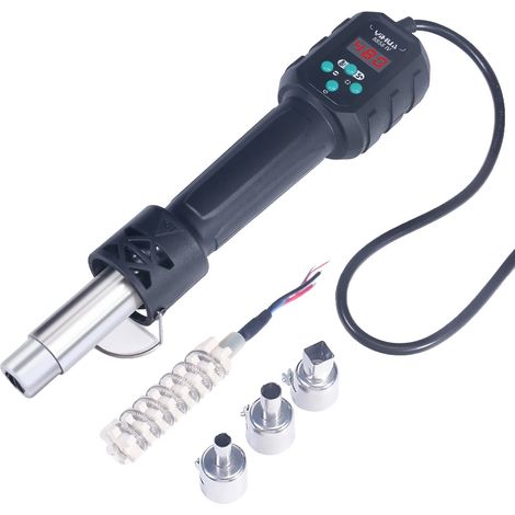 Pistola de aire caliente, temperatura ajustable, pantalla LED, 8858-IV SET2, enchufe europeo de 220V-240V (1/2)