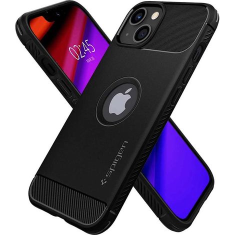 Spigen Rugged Armor Matte Black iPhone 13 Hülle (1/5)