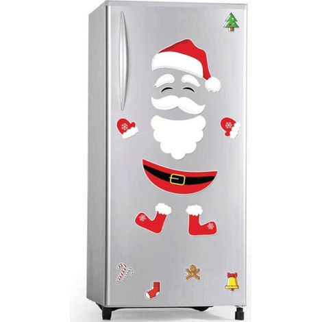17 Pièces Set d’Autocollant Aimant de GNOME de Noël Décoration Aimant de Réfrigérateur de Père Noël Aimant de Réfrigérateur de Noël Set d’Aimant de Vacances Mignon pour Noël Frigo Métal Porte Bureau (1/3)