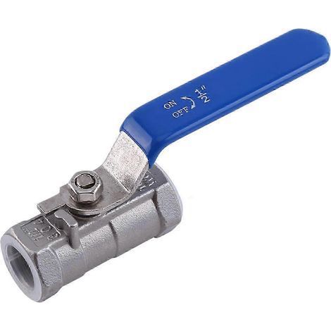 Vanne à bille femelle filetée 1/2 pouce (1 pièce) en acier inoxydable SS 304 BSPT pour eau, huile et gaz SZRH A-DS (1/4)
