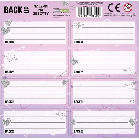 Autocollants pour ordinateurs portables BackUp 7 A32 (25 pièces) derform