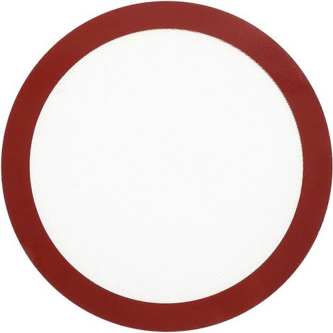 Tapis de cuisson rond en silicone pour four, idéal pour la pizza, antiadhésif et résistant à la chaleur, pour la pâtisserie maison (308 mm, couleur aléatoire)-30.8X30.8CM-2 (1/3)