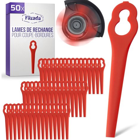 50 Lames Coupe Bordure, Plastique Robuste, Compatible Einhell, Entretien Pelouse (1/5)