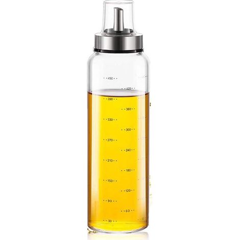 Elkuaie Olivenölflasche - Verre - Bouteille d'huile 500 ml avec bec verseur - 1 - Cuisine et table à manger, transparent (1/5)
