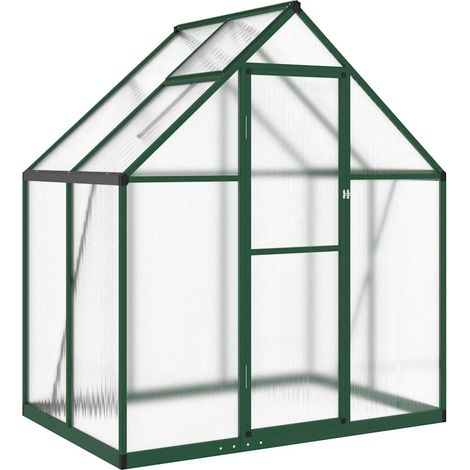 Serra tenda riparo piante fiori ortaggi con telaio di base 169 x 114 x 195 cm alluminio verde 020044485