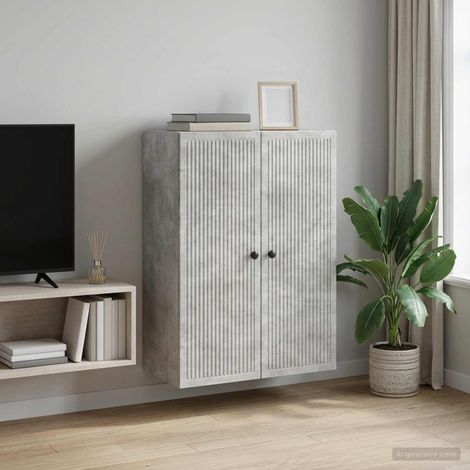 vidaXL Armario de pared Gris Hormigón 66 x 34,5 x 90 cm (1/4)