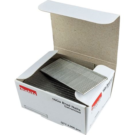 Makita F-33964 1mm X 38mm Galvanised 16 Gauge Brads 2000 Pieces DBN600 AF601