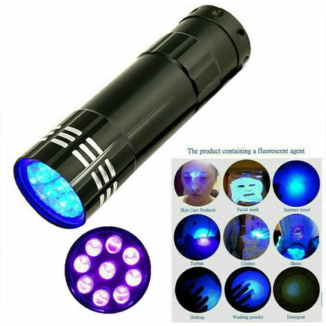 Lampe torche UV multifonction portable détecteur de billets lampe UV noire pour contrôle de sécurité