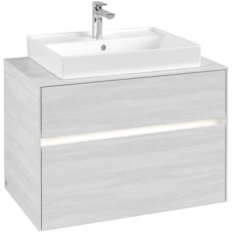 VB WTUS Collaro C080B0 800x548x500mm avec cloche. 2 Ausz. WT m.tig Bois blanc