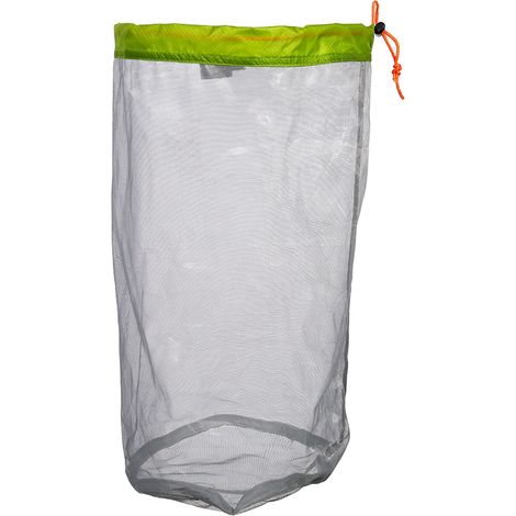 Borsa a rete ultraleggera con coulisse, ideale per viaggi all'aperto, escursioni e campeggio (verde, L) (1/5)