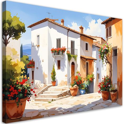 Tableaux, Paysage de rues colorées en Toscane,30x20 (1/4)
