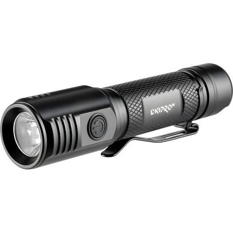 Dnipro-M Linterna LED Recargable FL-10, hasta 1000 lm, Batería Li-Ion 2000mAh, USB Type-C, 5 Modos, Lente TIR, IPX6, hasta 25h – FL-10 (1/5)