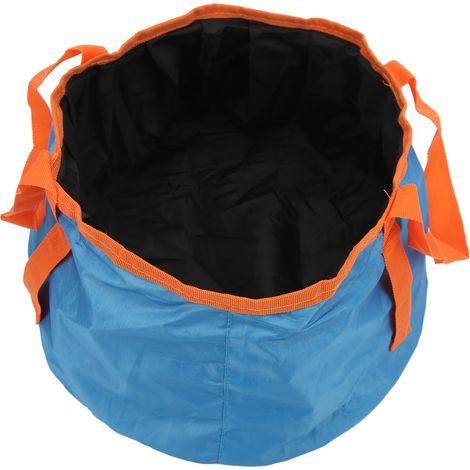 Seau pliable extérieur rond robuste résistant à l'usure fiable portable pour voyage camping bleu (1/5)