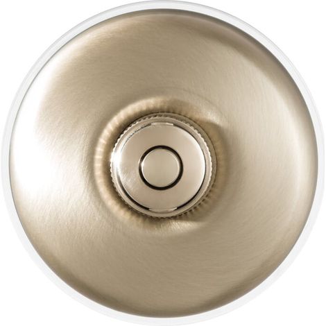 DIMBLER - Bouton Poussoir Carillon Porcelaine Blanche Coque Dorée Réf. 60310523