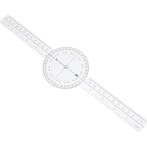 Rapporteur D'angle Règle D'angle en Plastique Transparent pour Mesure Précise 8 Pouces pour Dessin Élève et Menuiserie (1/5)