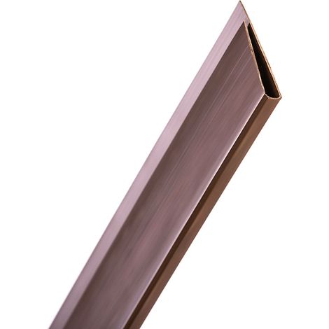 Perfil remate u cañizo pvc 150 cm marrón nortene
