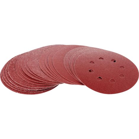 Mirka – Disque abrasif de ponceuse 125 mm 3061602099 – Lot de 20 – Grains P40/80/120/180 – Pour bois dur et teck