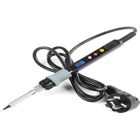 Irovami Kit de fer à souder 90 W à chauffage interne et affichage numérique LCD, pince à épiler semi-aluminium avec absorbeur d'étain, coffret à outils pour fer à souder avec thermostat réglable (1/5)