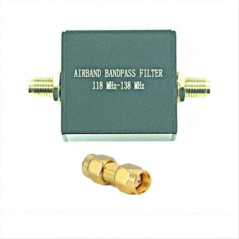 Filtre passe-bande aéronautique 118-138 MHz pour réception (1/5)