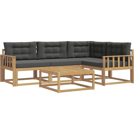 Outdoor Sofa Set 5 pcs White and Anthracite 79 x 79 x 37 cm vidaXL (1/5)